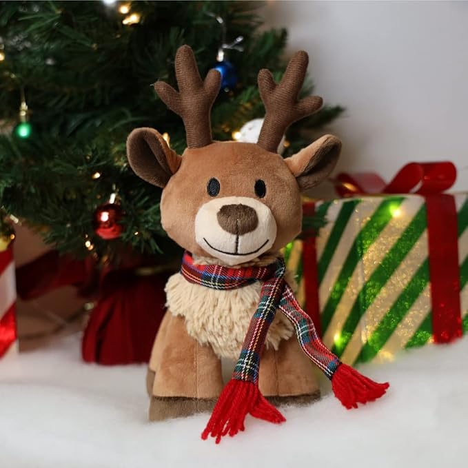 Plush Reindeer Stuffed Animal - Holiday Deer Characters with Antlers Toy for Girl, Boy, Baby, and Toddler - Christmas Decor Animals - Randall, 14 Inch