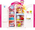 Kongsuni Series Talking Toy Fridge for Kids, Toy Refrigerator Toy Food Set Real Water Comes Out Toy Water Dispenser (Korean)