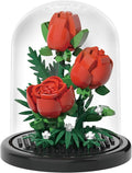 Eternal Love Home Bouquets Dust Cover Set Building Toy Creative Assembly Bonsai Tree, Ideal for Valentine's Anniversaries Birthday