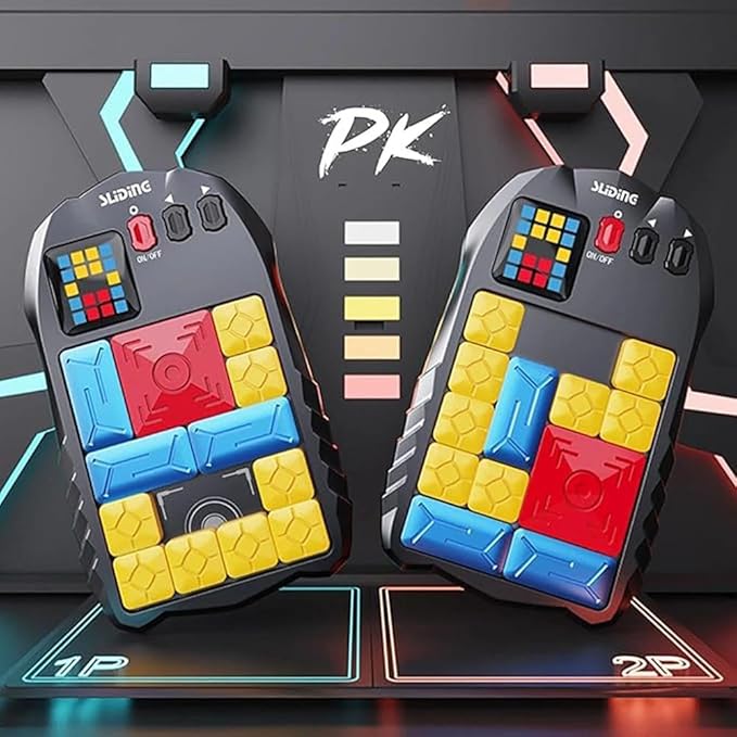 Super Slide Puzzle Game – Rechargeable Brain Teaser Unlock 500+ Levels of Electrifying Sliding Puzzles，A Dazzling Electronic Brain Challenge with Addictive Puzzle Fun for All Ages.