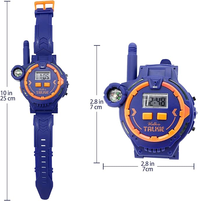 Rechargeable Walkie Talkie for Kids Two-Way Radio Walky Talky with Flashlight Children Outdoor Game Interphone Toy Game and Gifts for Boy and Girl Age 4 to 12 (Blue)