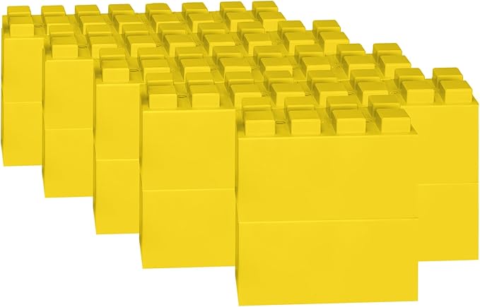 EverBlock 12' x 6' Full Size Plastic Modular Bulk Pack | Giant Building Blocks | Easy to Connect & Reuse | Indoor & Outdoor Use | Build Displays & Structures | Yellow