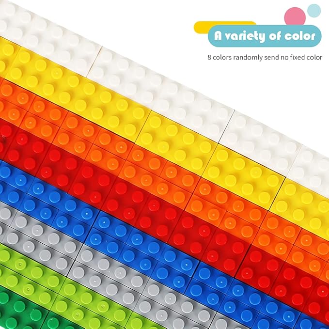 Classic Bulk Bricks Compatible with Lego Baseplate, Building Blocks in Random Color, Kids Creative Set, Mixed Shape