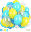 Teal and Yellow Balloons,Party Decorations,Clear Balloon Yellow Blue Teal Clear Balloon for Boy Girls Birthday Baby Shower Party Supplies