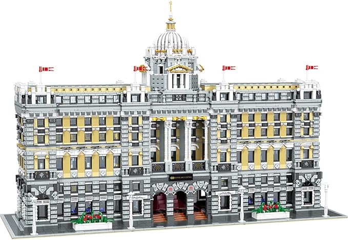 MISINI 33205 Luxurious Shanghai Bank Building Blocks Set, 10423 Pieces MOC Modular Building Bricks House Model, Creative Landmark Buildings Gift for Adult