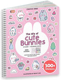 Cupkin Bunny Sticker Book Activity for Kids, Toddler Airplane Travel Essentials, 300+ Bunny Stickers for Kids + 8 Scenes and Coloring Book Pages, Stickers for Toddlers, Crafts Ages 2-8