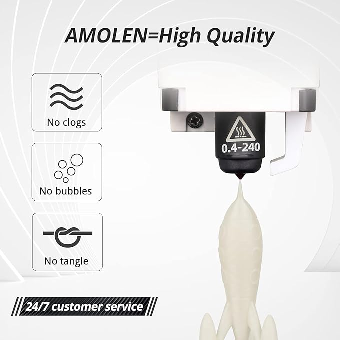 AMOLEN Rainbow PLA 3D Printer Filament, Glow in The Dark Multicolor, Blue/Green/Purple Rainbow, 10-Minute Color Shift, High Precision +/- 0.02mm, 1kg Spool for Smooth Printing