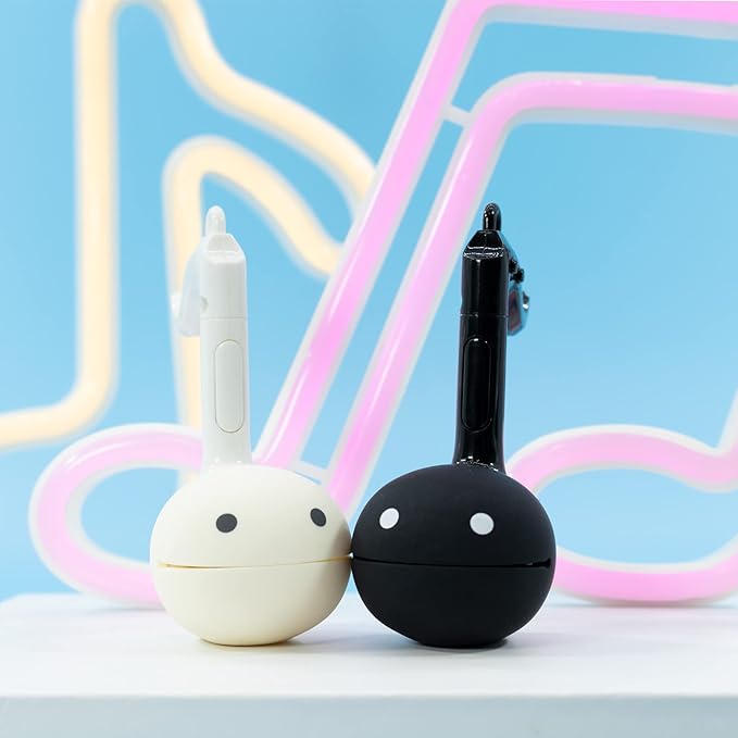 Otamatone [Melody Series Japanese Electronic [MINI Size] Musical Instrument [11 Pre-Programmed Songs] Portable Synthesizer from Japan by Cube/Maywa Denki [English Instruction], White