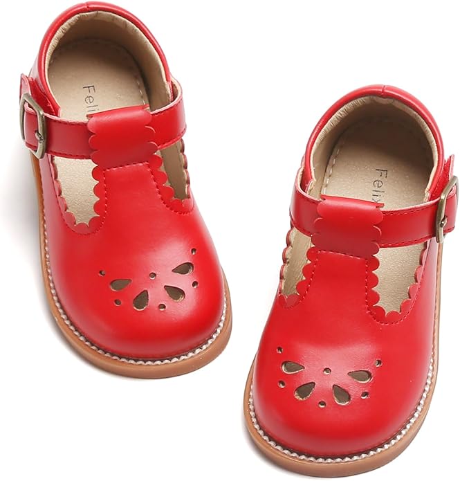 Felix & Flora Toddler Little Girl Mary Jane Dress Shoes - Ballet Flats for Girl Party School Shoes