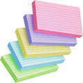 250 Count Index Cards 3x5 Inch 180gsm Heavy Weight Colored Flash Card (50 Sheets Each), Note Taking for Students, Teachers, Professionals, Study Note Cards for Office Home School