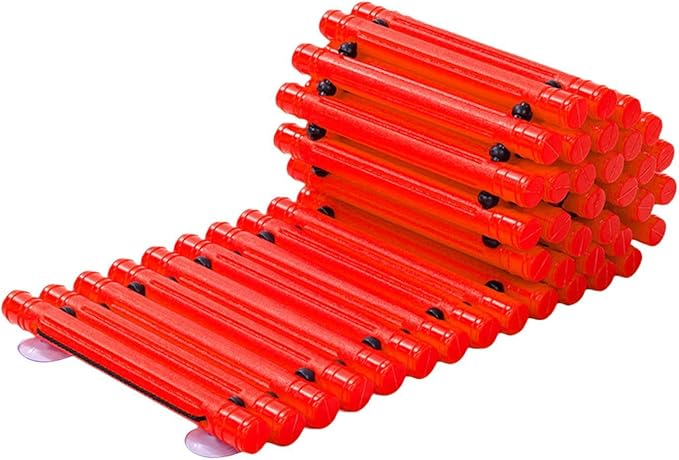 Balance Path Board Balance Block Space Saving Stable Non Slip Edging Kindergarten Balance Trail for Outdoor Indoor, red