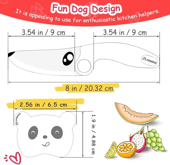 Kids Knife Set for Real Cooking Cutting Training with Finger Guard & Educational Ring, Real Chef Knife for Boys & Girls Montessori Kitchen Cooking Tool Set (Green)