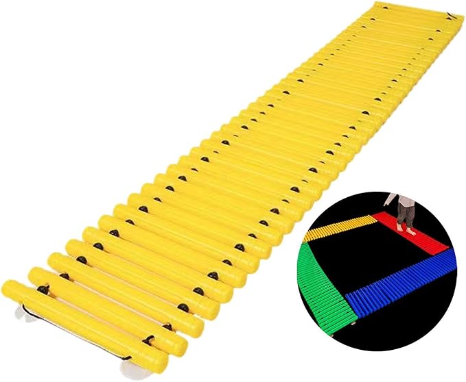 Balance Path Board Balance Block Space Saving Stable Non Slip Edging Kindergarten Balance Trail for Outdoor Indoor, Yellow