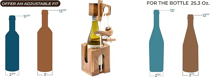 BSIRI Gifts Bottle Puzzles Games for Adults Party Brain Teaser Hard Puzzle Board Games for Adults Box Lover Funny Fit Game Gadgets 3D (Bottle Puzzle Model D)