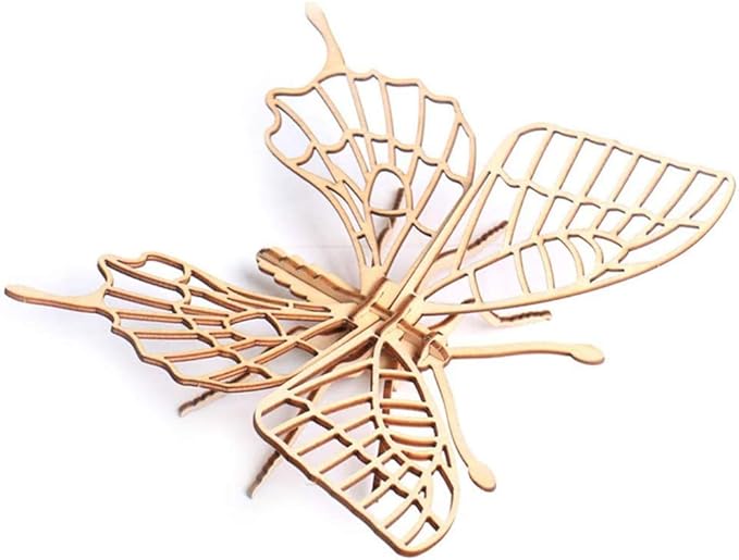 3D Wooden Insect Puzzle - 6 Piece Set Insect Animal Skeleton Assembly Model Puzzle - DIY Wooden Crafts 3D Puzzle - STEM Toys Gifts for Adults & Teens Birthday Gifts Christmas