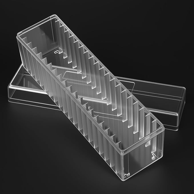 Plastic Coin Slab Storage Box – 20-Slot Coin Holder Organizer Case Fits for PCGS NGC PMG PCCB Slabs, Secure Coin Collection Box for Collectors, Home, Office, Bank Use (Box Only, Clear)