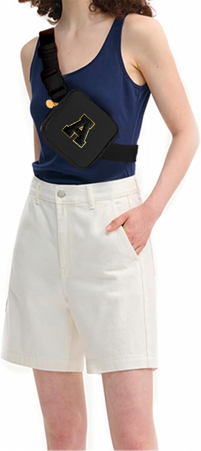 Birthday Gifts for 2 3 4 5 6 7 8 9 10 11 Year Old Girls - Mini Fanny Pack Cute Crossbody Bag Belt Bag Trendy Stuff,Graduation Gifts for Girls Teens Kids Daughter Sister Her - Black,A