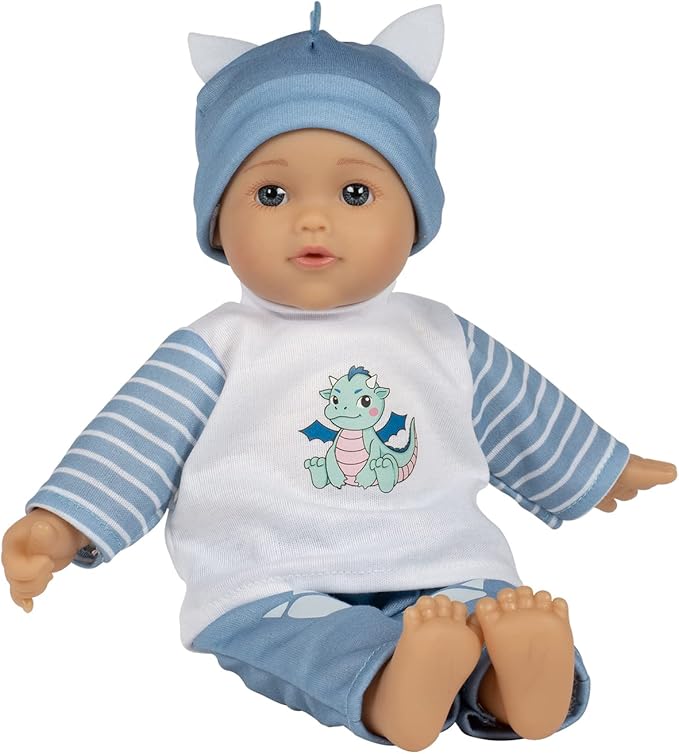 ADORA Little Love Baby Doll, Clothes & Accessories Set, Soft and Cuddly Doll with Sweet Baby Smeel and Machine Washable, Birthday Gift for Ages 1+ - Happy Dragon