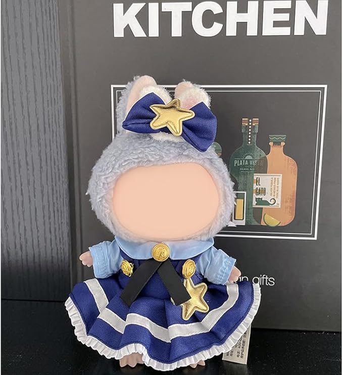 17cm Doll Clothes Set & Outfit - Cuddly Fashion Dresses with Accessories, Luxury Chic Doll Clothing & Plush Pullover Hoodie Doll Clothing DIY ,Just Clothes