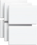 Index Cards 4x6 Lined Note Cards, 180 Count Flashcards for Studying, 4 x 6 Index Cards Ruled Flash Cards, Index Flashcards Lined on Front, Blank on Back, Ruled Notecards Bulk for School Office Home