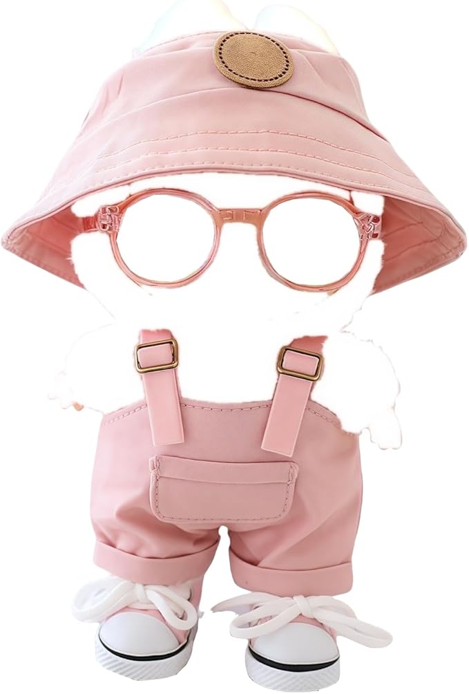 17cm Doll Clothes Set, 4 Pieces Outfit Set for 6.7inch Doll Dress Suit, Fashion Dress Up Hat Clothes Shoes Accessories for 1st/2nd/3rd Gen Play & Display Pink