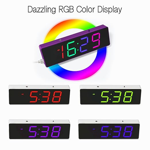 EIELE Soldering Practice Kit 4-Digit RGB Colour LED Digital Clock Kit with colourful case Suitable for students and beginners to solder and learn Adult Electronic Soldering Projects (white case)