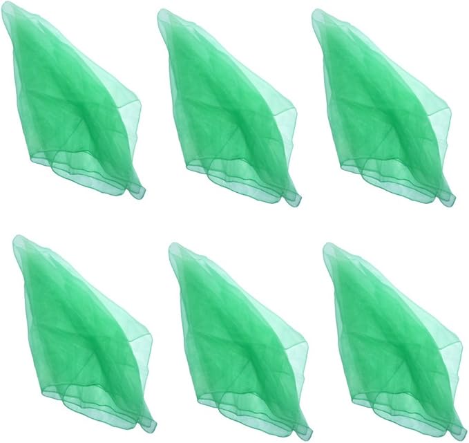 Hoerev Pack of 6 Dancing Juggling Scarves for Decoration Mixed Colors Scarves,Size 24"x24",60cmx60cm
