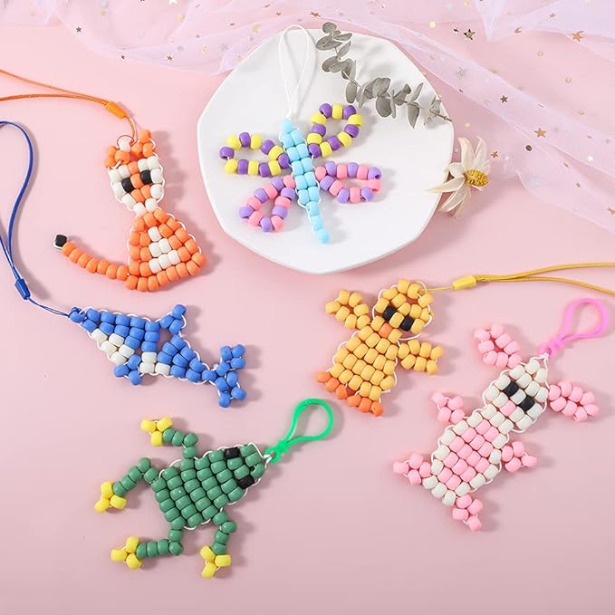 2600+pcs Pony Beads Kit, 18 Color Rainbow Kandi Beads Set, Multicolor Matte Plastic Jewelry Making Kit for DIY Craft Friendship Bracelet Necklace Key Chain
