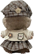 17cm Doll Clothes Set(No Doll), Hat & Overalls Set for 17cm Labubu Suit, Cute Cloth for Dress up Unique Style Dolls Outfit Stylish Clothes for Labubu (JK Skirt)