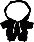 17cm Dolls Clothes Outfit Set for Doll - Casual Style Hoodies Clothing Set for Doll Dress Up, Black Set