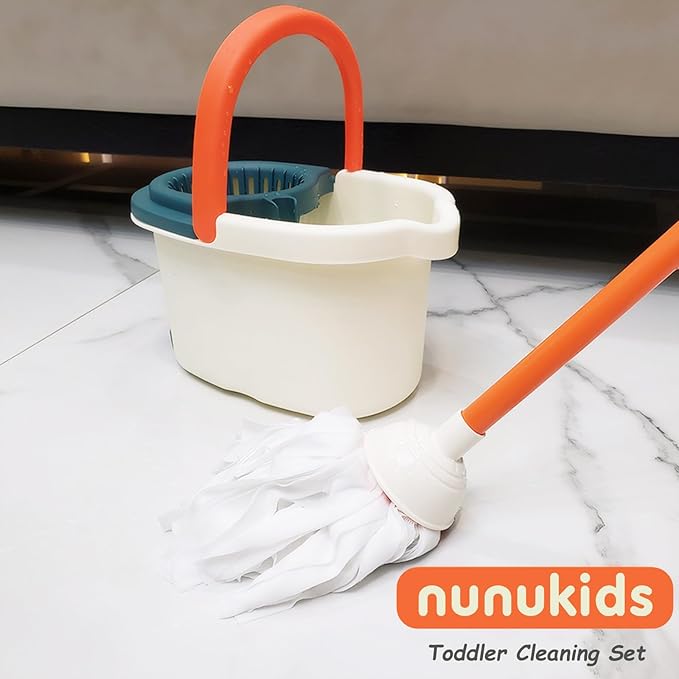 Toddler Cleaning Set - Realistic Cleaning Set for Toddlers 1-3 - Engaging Kids Broom and Dustpan Set - Safe Toddler Broom and Cleaning Set Toys - Perfect Kids Mop and Broom Set