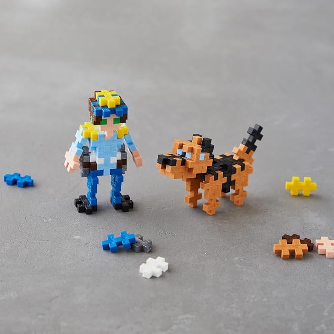 PLUS PLUS 3D Figure Building Block Set, Fun Stem Toys for Kids, 70 Interlocking Pieces - Police Officer Mini Maker Tube