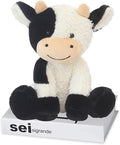 CHELEI2019 9" Cow Stuffed Animal Plush Soft Christmas Cow Plushies Toy for Kids,Girls