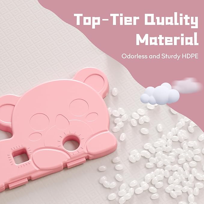 Kids Slide,L-Shaped Slide for Bed Couch Sofa Stairs,Toddler Slide for Indoor Outdoor Baby Kids Slide,Easy to Assemble,Convenient and Adaptable (Pink)
