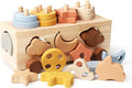 Shape Sorters for Toddlers 1-3, Wooden Toddler Toys, Montessori Toy Sorting & Stacking Toys, Shape & Color Recognition Educational Toys Learning Activities for Baby Boys Girls 1 2 3 Year Old
