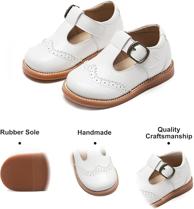 Felix & Flora Toddler Little Girl Mary Jane Dress Shoes - Ballet Flats for Girl Party School Shoes