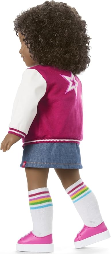 American Girl, Truly Me 18-inch Doll #112 with Brown Eyes, Natural Short Curly Dark-Brown Hair, Deep Skin, for Ages 6+