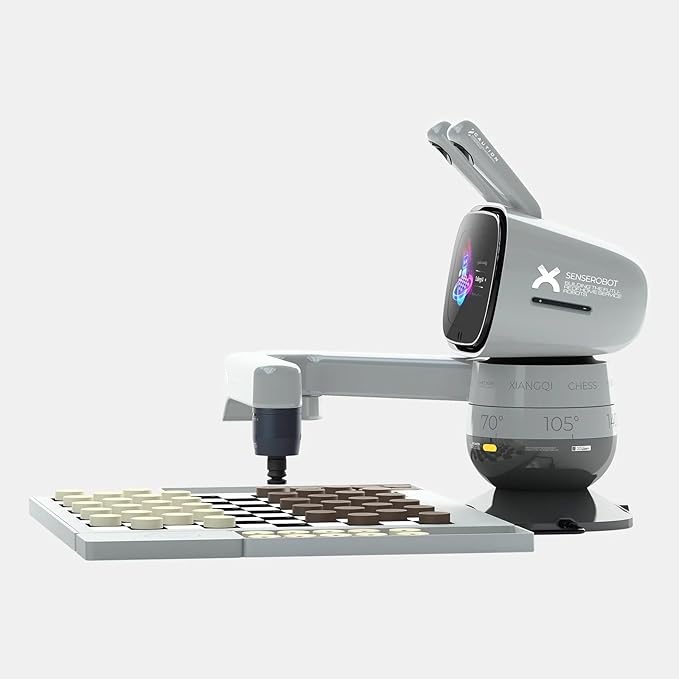 SenseRobot Lite — 2-in-1 AI Robotic Chess & Checkers Set | 25 Chess Levels (Elo 200–2900), Epic Duel Elo 3200, 10 Checkers Levels, Voice Guidance, Screen-Free Play, 1,200+ Lessons, Cloud & OTA