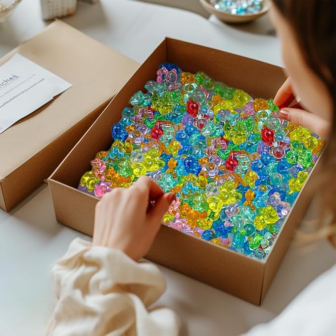 200 Pcs Acrylic Bears Sensory Bin Filler Plastic Bears Figurines Tiny Resin Animals to Hide Bulk Wedding Birthday Party Favors,Cute Table Decors,Gifts,Room Art Crafts,10 Colors