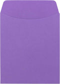 Hygloss 30 Library Card Pockets 3.5x5 Inch - Non-Adhesive Pocket Envelopes - Violet - Classroom Envelope Pockets - Ideal for Organizing - Colorful Small Library Book Pocket