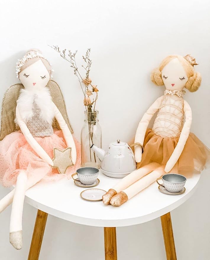 MON AMI Designer Angel Stuffed Doll with Wings 20” Soft Elegant Plush Doll for Little Girls, Use as Toy or Room Decor
