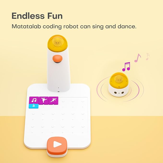 Matatalab Pro Set Coding Robot for Kids Ages 4+, STEM Educational Toy for Kids, Entry-Level Programming DIY Mechanical Building Blocks Robot, Learn to Code with Game