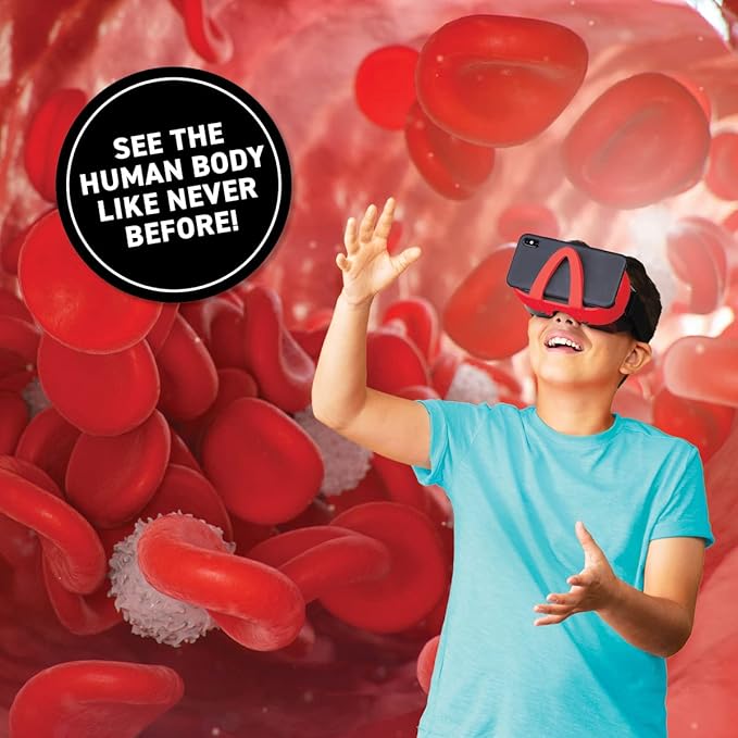 Abacus Brands Virtual Reality Human Body Gift Box- Illustrated Interactive VR Book and STEM Learning Activity Set - for Ages 8 and Up