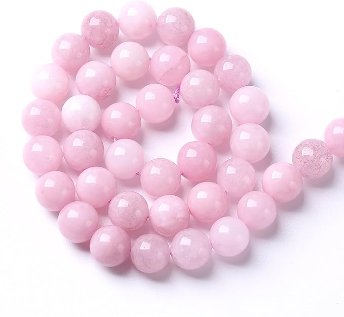 10MM 38PCS Kunzite Beads Round Loose Beads for Jewelry Making DIY Bracelet Necklace Crystal