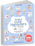 Cupkin Hamsters Sticker Book Activity for Kids, Toddler Airplane Travel Essentials, 300+ Brogs Stickers for Kids + 8 Scenes + Coloring Book Pages, Rabbit Lover Gift, Children's Crafts Ages 2-8