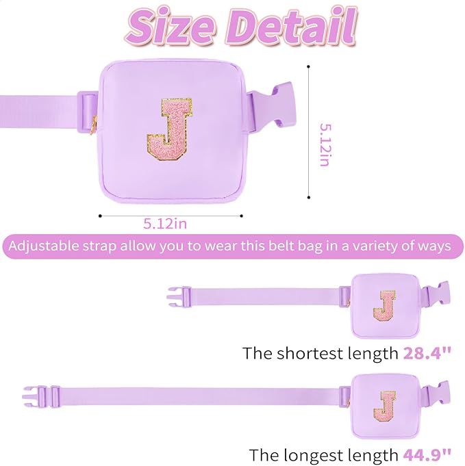Birthday Gifts for 2 3 4 5 6 7 8 9 10 11 Year Old Girls - Mini Fanny Pack Cute Crossbody Bag Belt Bag Cute Trendy Stuff,Graduation Gifts for Girls Teens Kids Daughter Sister Her - Lavender,J