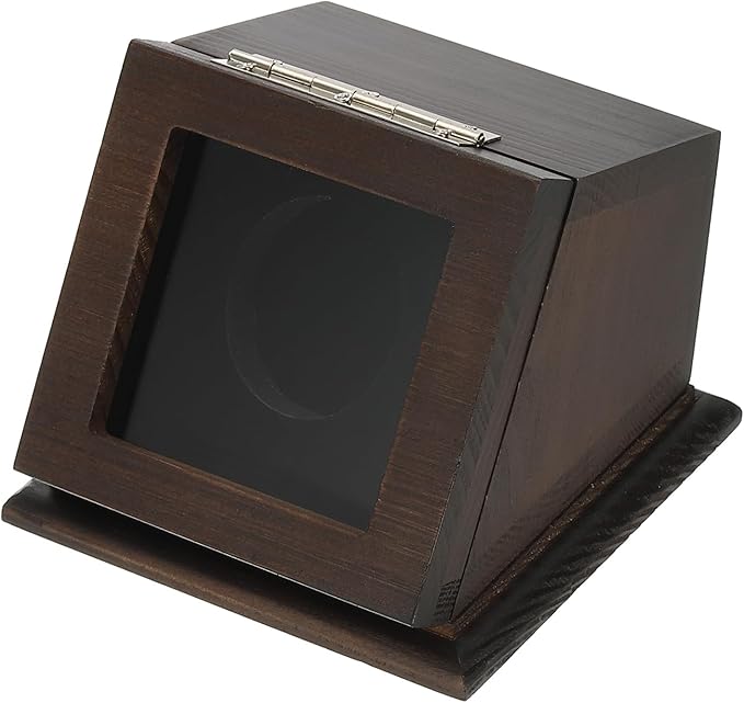 PATIKIL Coin Display Case, 1 Slot Coin Presentation Display Box Coin Box Coin Case with Coin Holder Fit 38-44.5mm Coin for Silver Dollar Collectors, Brown