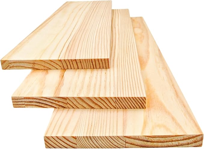 3PCS Rectangle Wood Boards Unfinished Wood Blocks for Crafting, 11.8x3.9x0.4in Blank Whittling Wooden Blocks for Wood Carving,Painting & Burning
