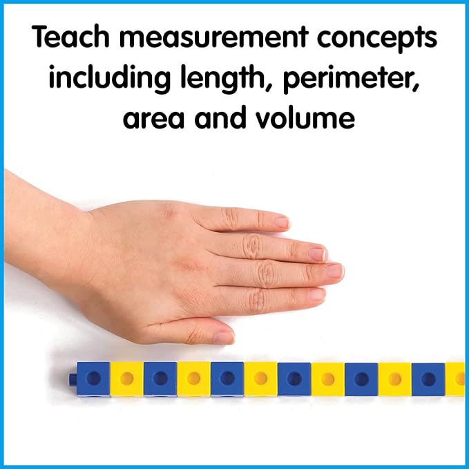 edxeducation Linking Cubes | Set of 100 | Counting Cubes | Color Sorting Toys | Math Manipulatives for Preschoolers, Pre K