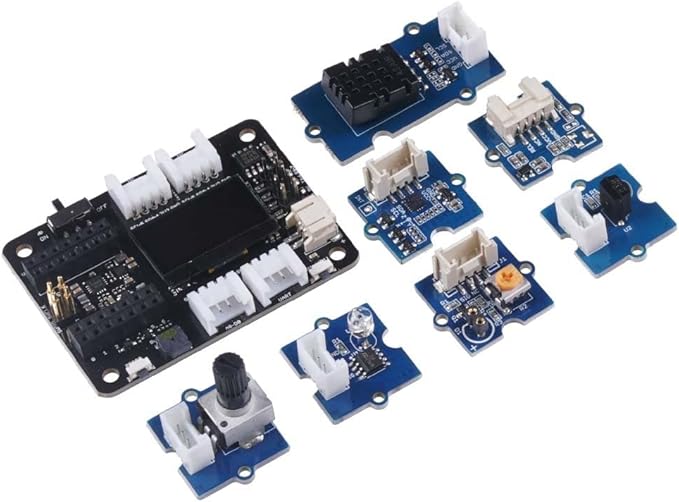 Seeed Studio XIAO Starter Kit - All Seeed Studio XIAO Series Development Boards Supported, XIAO Series Expansion Board, 9 Grove Modules, Presented with XIAO Courses for Beginner.